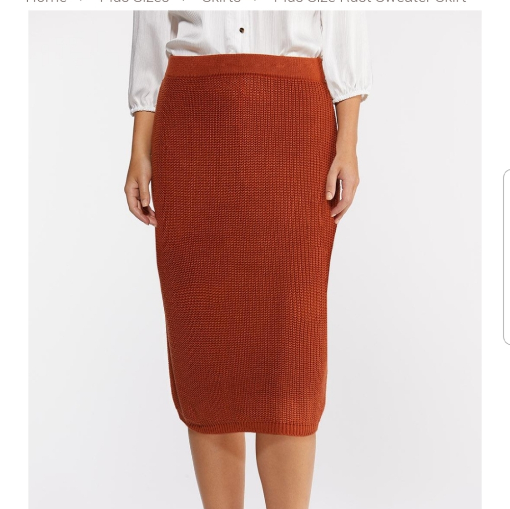 Plus size sweater skirt